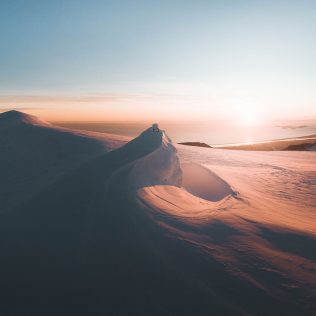 iceland midnight sun view from a glavier