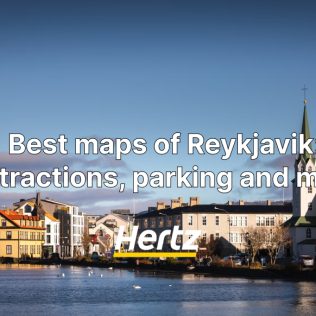 travel guide with different maps of Reykjavik