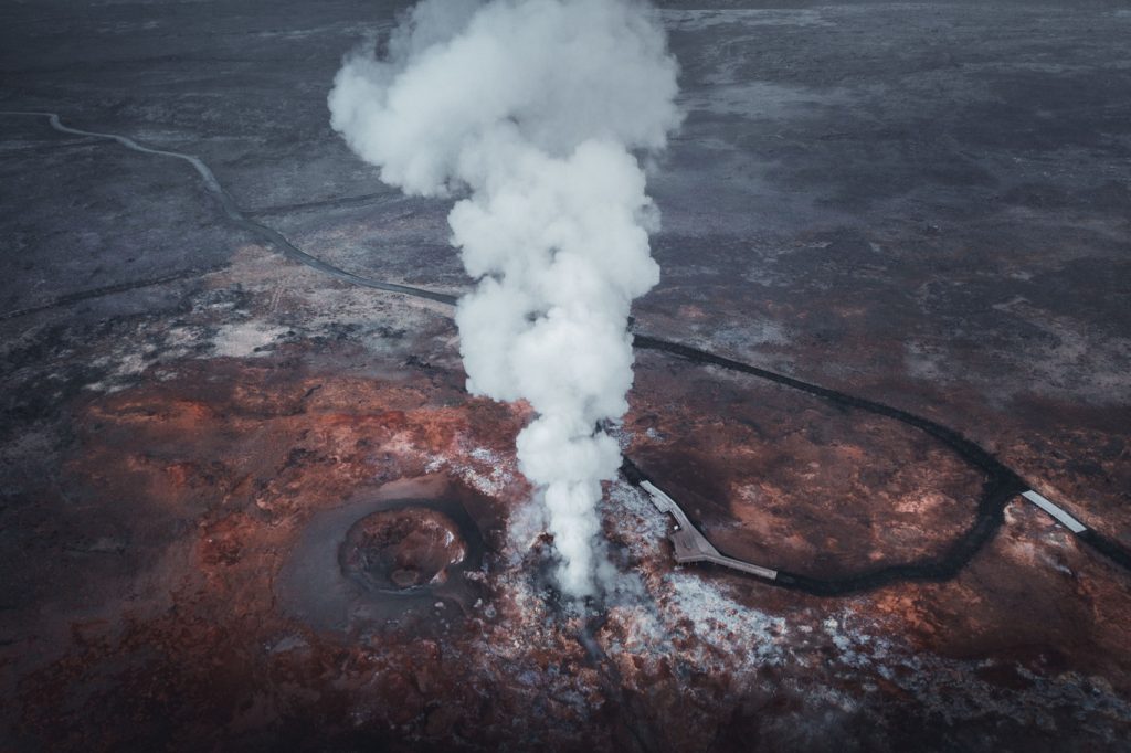 la zone géothermale de Gunnuhver en Islande