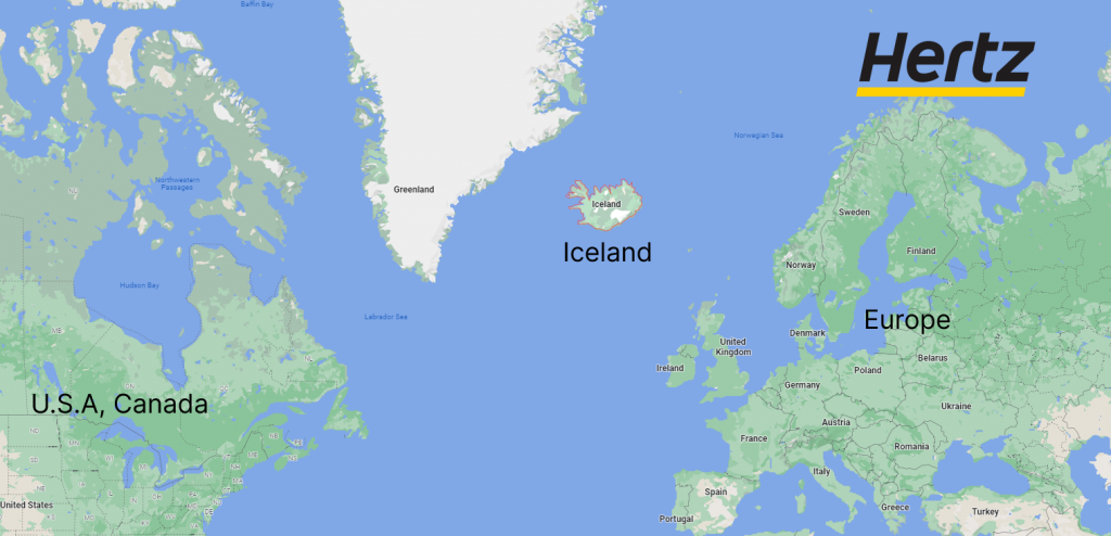 où se trouver l'Islande sur une carte