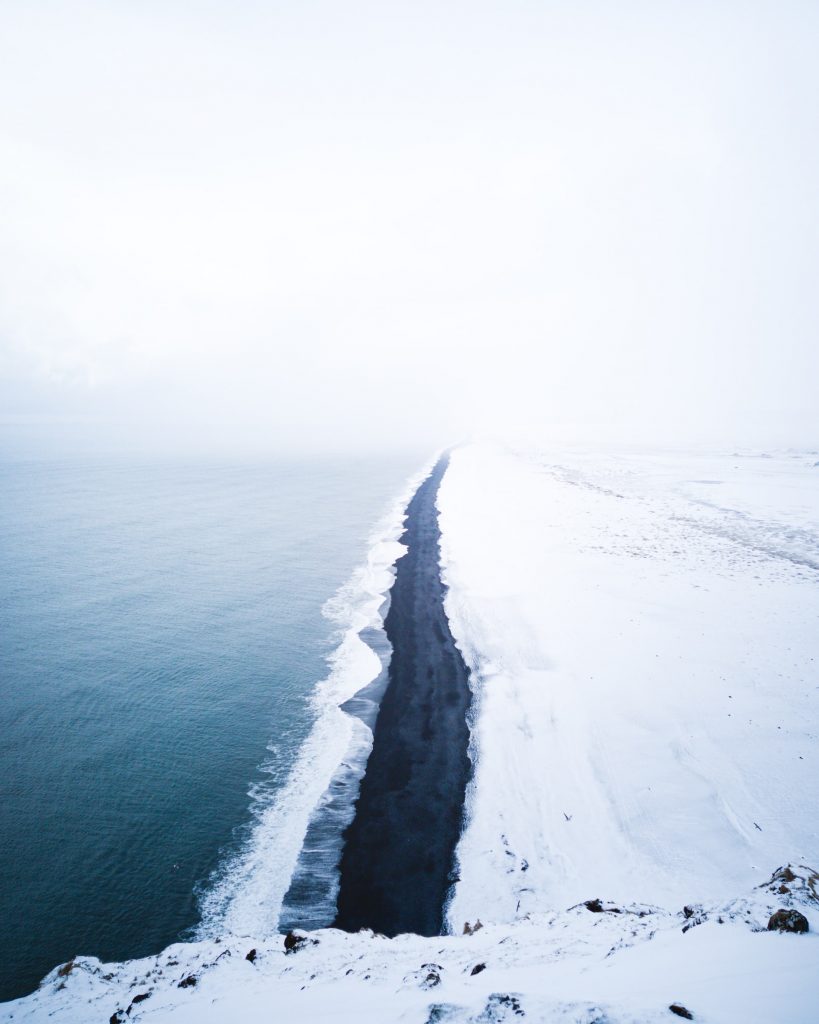 côte sud de l'Islande en hiver