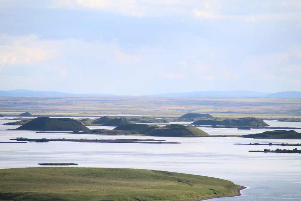 le lac de Mývatn dans le nord de l'Islande