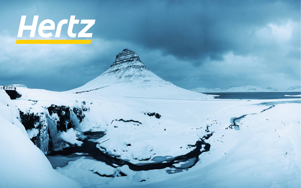 la montagne de Kirkjufell en hiver en Islande