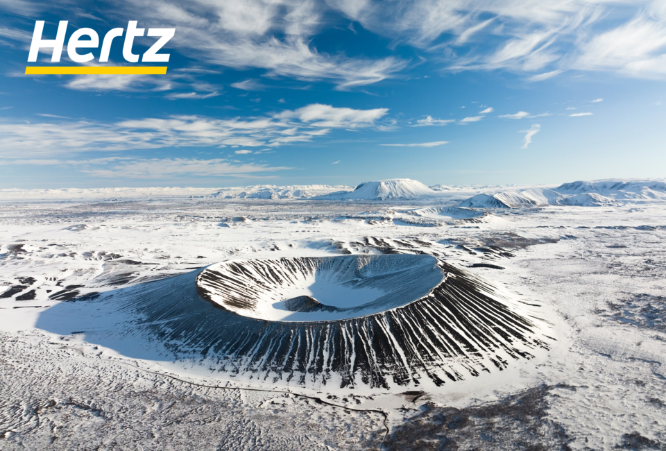 les volcans d'Islande du nord au printemps