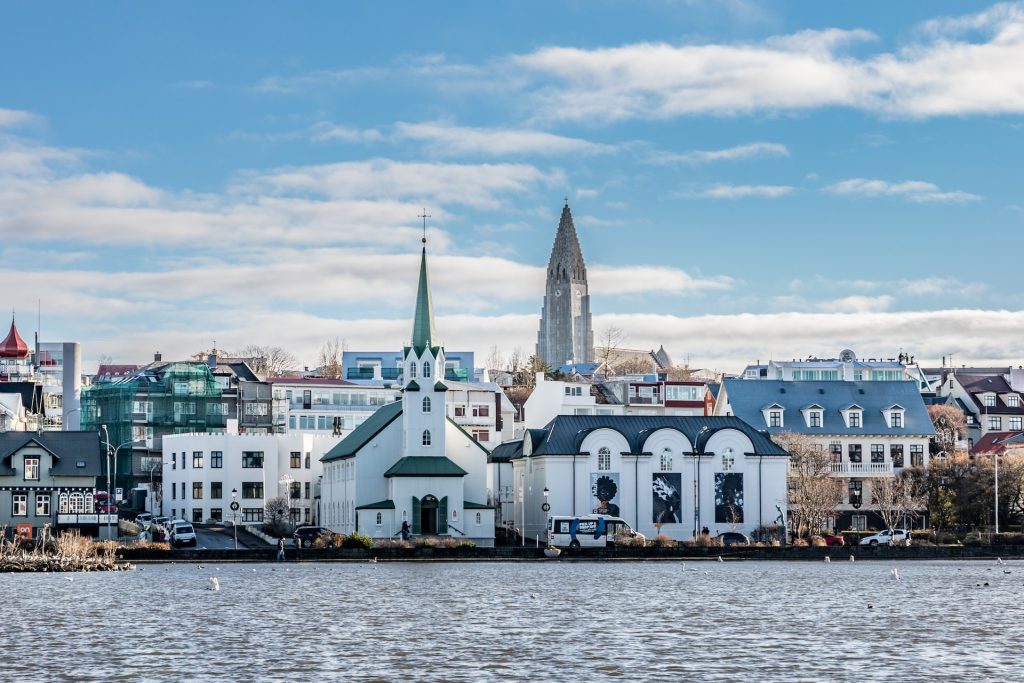 vue de Reykjavik en Islande en mai