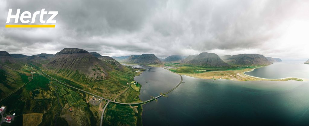 a drone view of  Iceland westfjord area