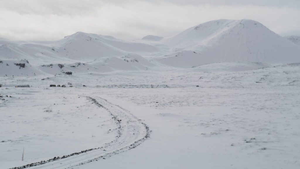 Iceland common winter road condition