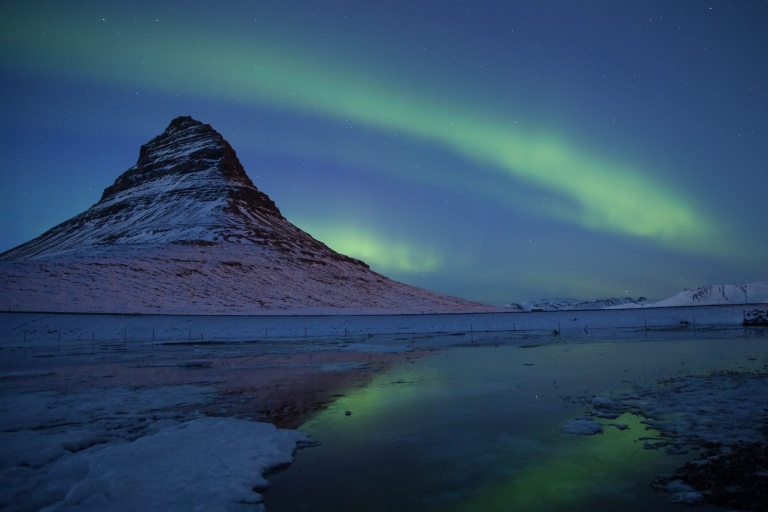 La aurora boreal en Islandia.