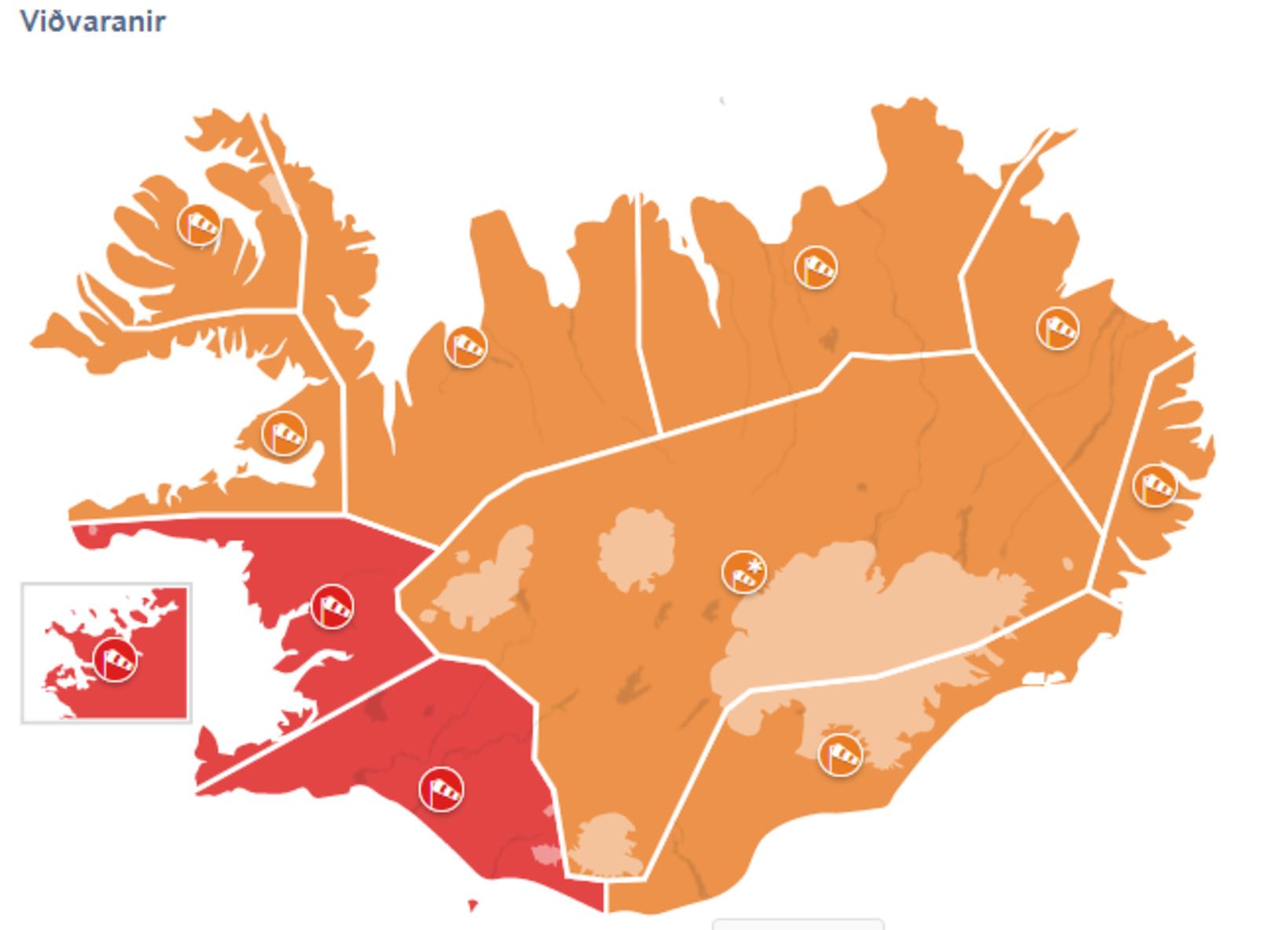 Alerta meteorológica extrema en Islandia.