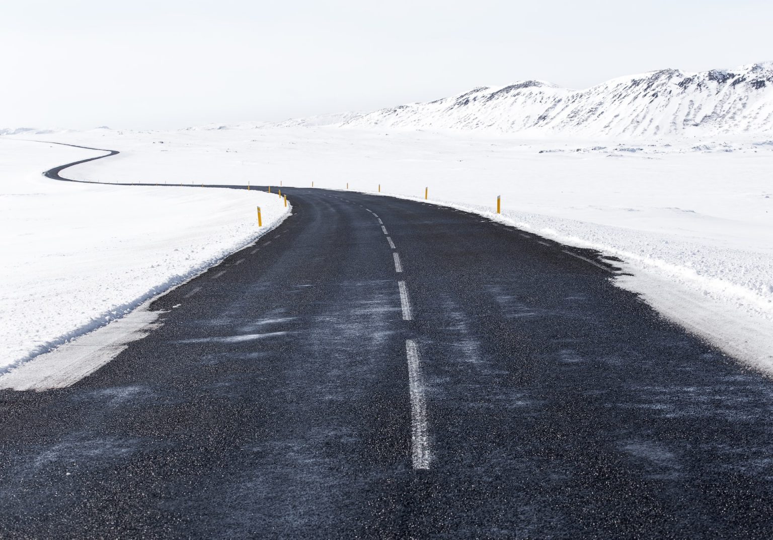 Estado de las carreteras invernales de Islandia.