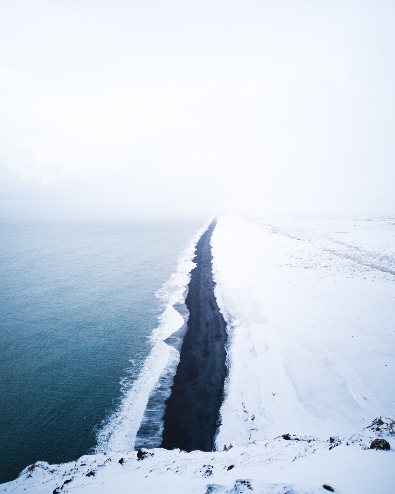 La costa sur de Islandia en invierno.