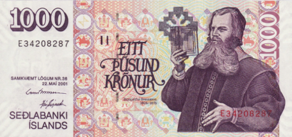 icelandic 1000 isk bank note