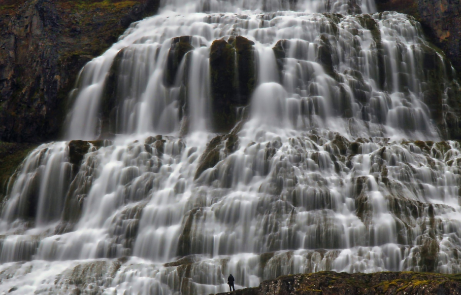 Dynjandi waterfall in Westfjords Iceland