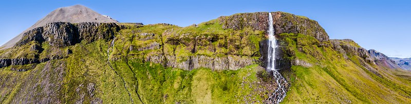 the Bjarnarfoss waterfall in West Iceland