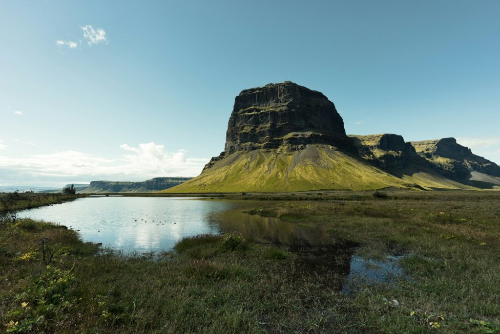 the Lomagnupur mountain in south Iceland