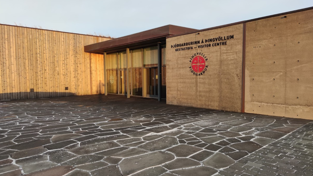 the entrance of Thingvellir National Park visitor centre