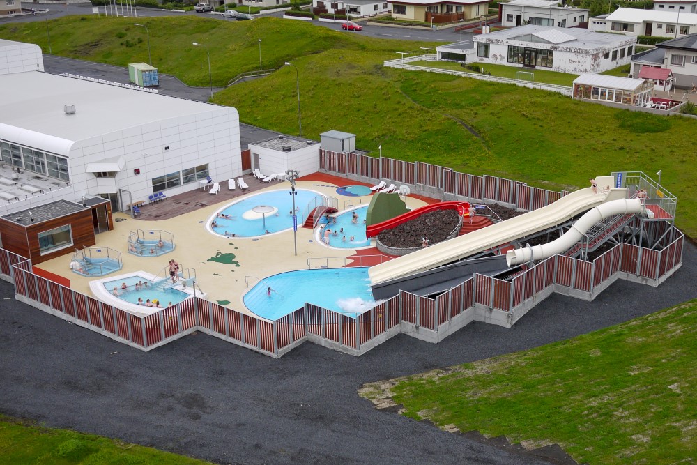 Vestmannaeyjar Swimming Pool is located on the volcanic island of Heimaey, 