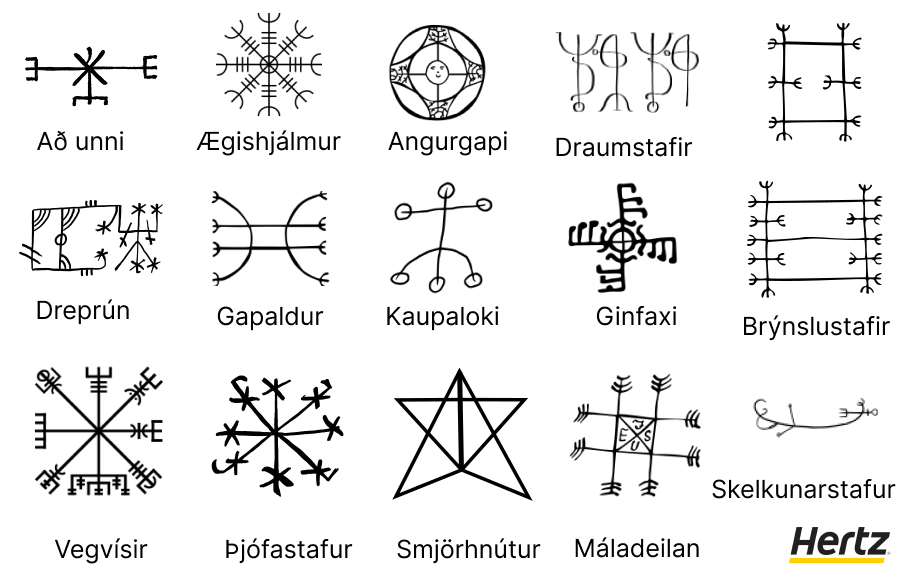 there are numbers of icelandic magical staves can be found in Icelandic culture