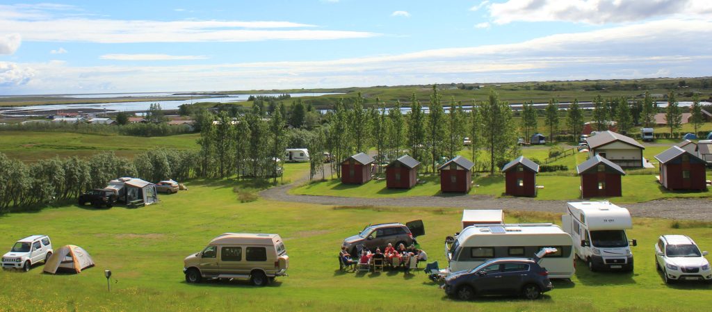 the Kirkjubær II Campsite  view