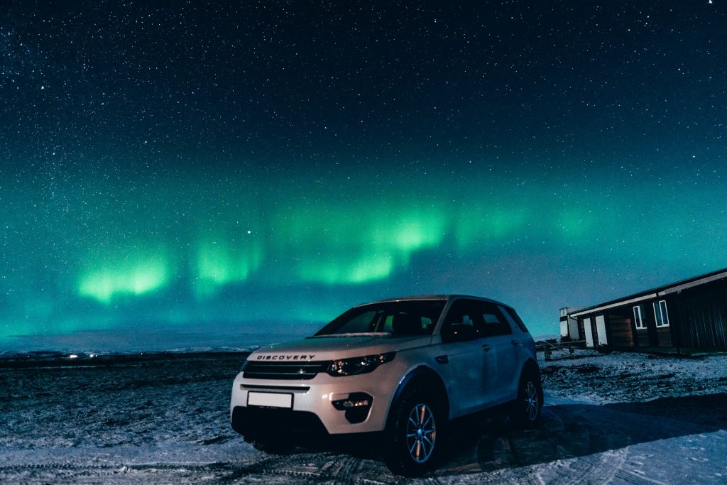 how to see aurora in Iceland with a rental car