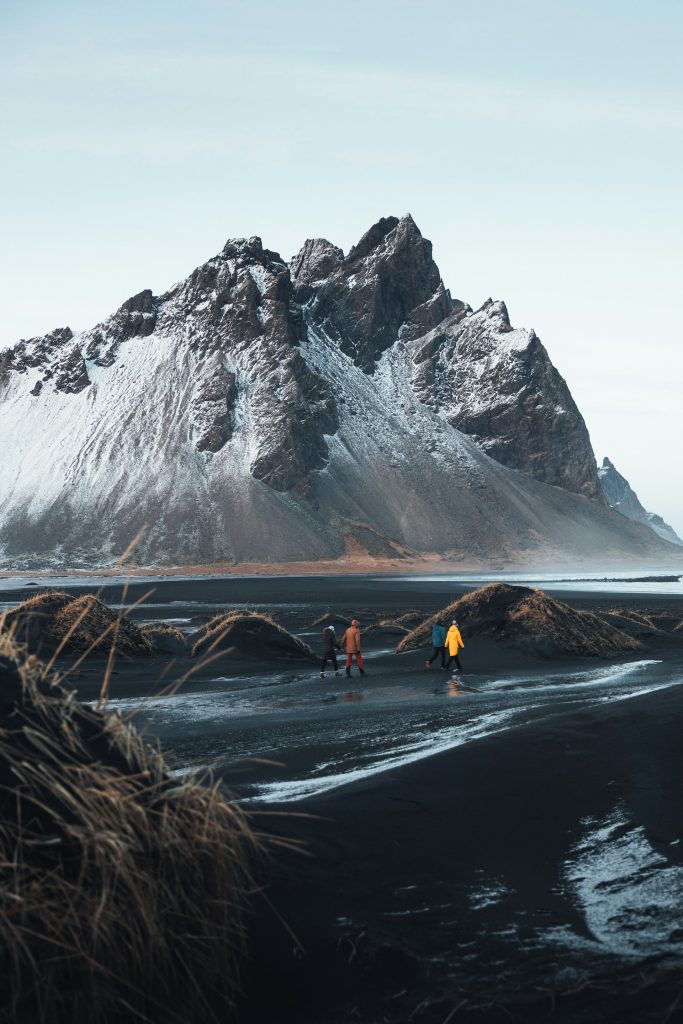 Stokksnese black beach with Vestrahorn mountain