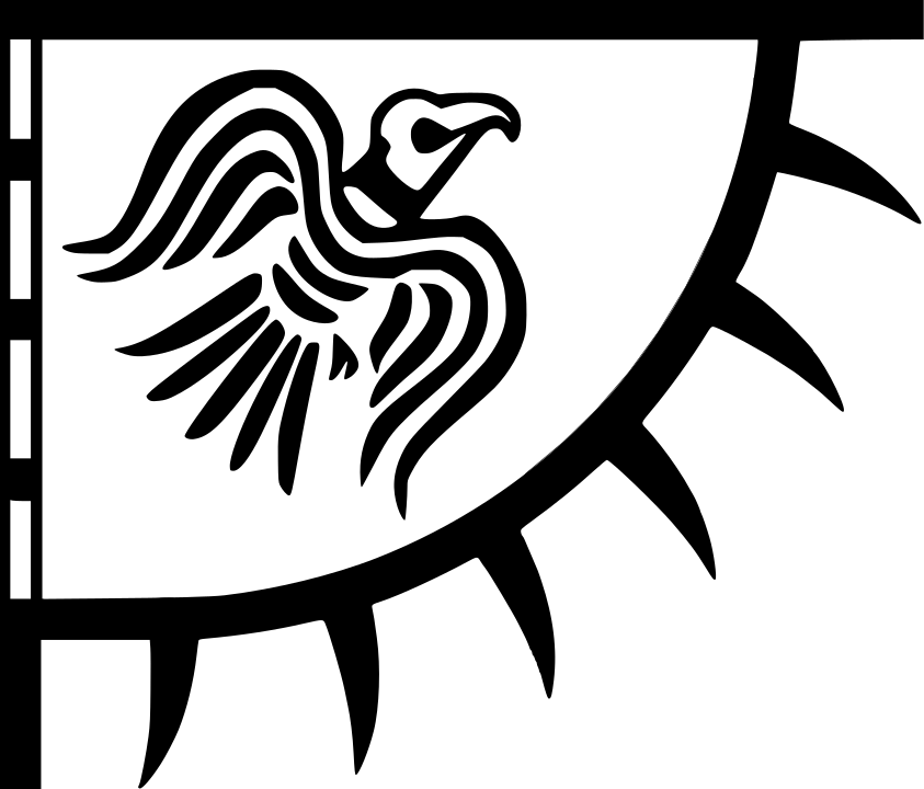 The raven banner symbol in Viking