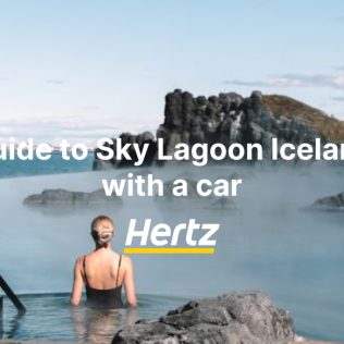 A travel guide with rental car to Sky Lagoon Reykjavik