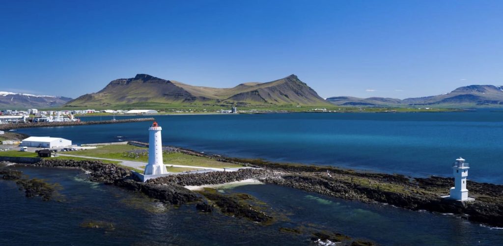 Akranes Lighthouse in West Iceland