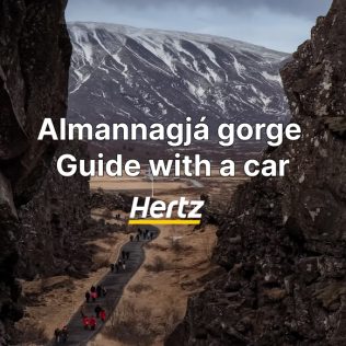 a travel guide to the Almannagjá gorge in Thingvellir national park