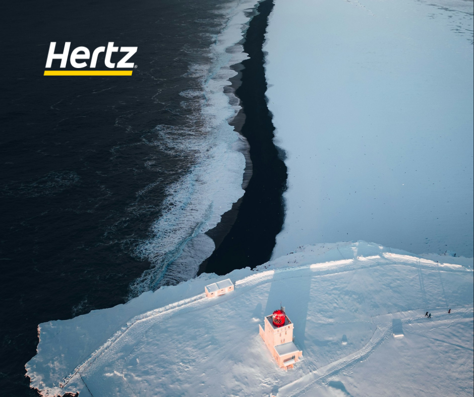 Dyrhólaey Lighthouse features views of Iceland’s southernmost point and the famous Reynisfjara black sand beach