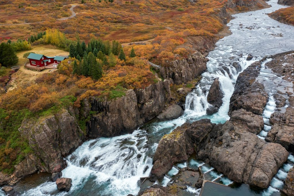 the orange and red color that you can see in Iceland autumn