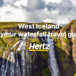 Glymur fall Iceland travel guide with a car