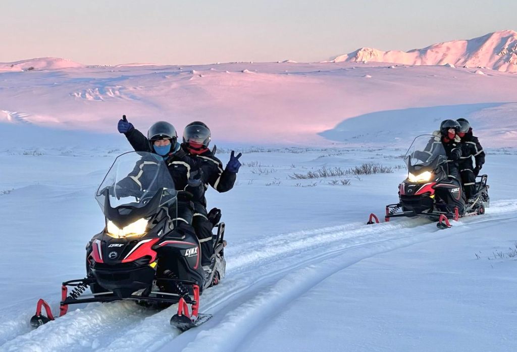 snowmobile in Iceland Noth 