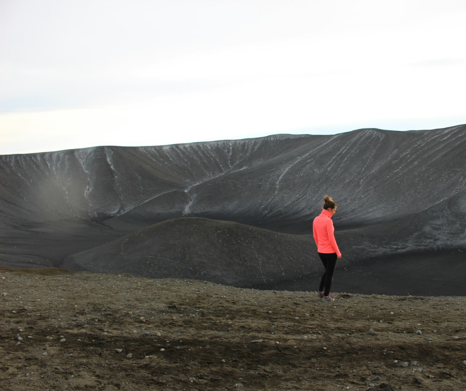 how does it look like
from the top of Hverfjall  volcano