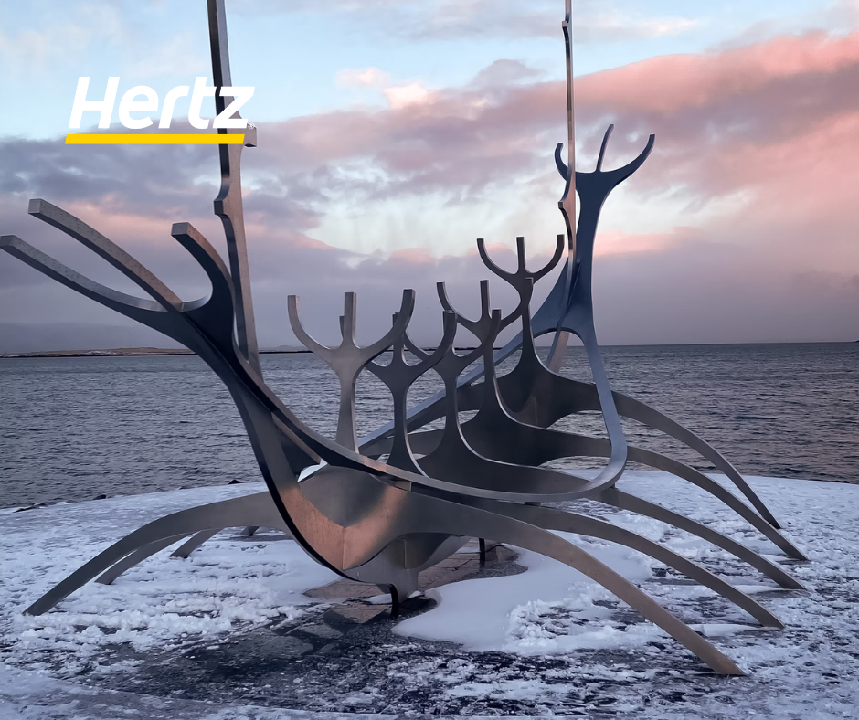 the Sun Voyager (Sólfar ) sculpture in Reykjavik 