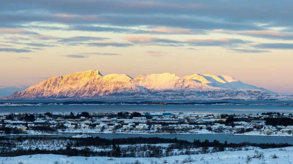 Reykjavik winter view